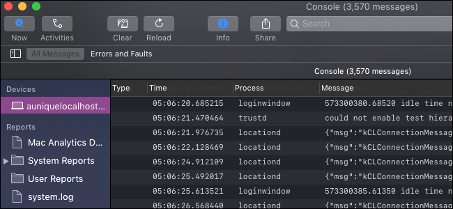 Use Mac Console App To Track Spikes